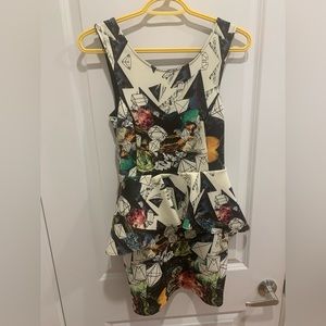 Peplum mini dress, Australian Backstage brand, RARE.